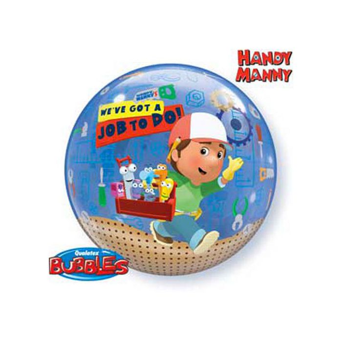 Palloncini Handy Manny Pz.1 Bubble Balloon Tondo 22" Cm.56 main product photo