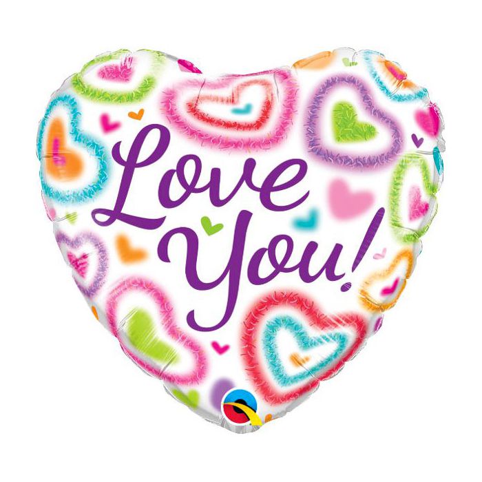 Palloncino Love You Cuori Pz.1 Mylar Cuore 18" Cm.45 main product photo