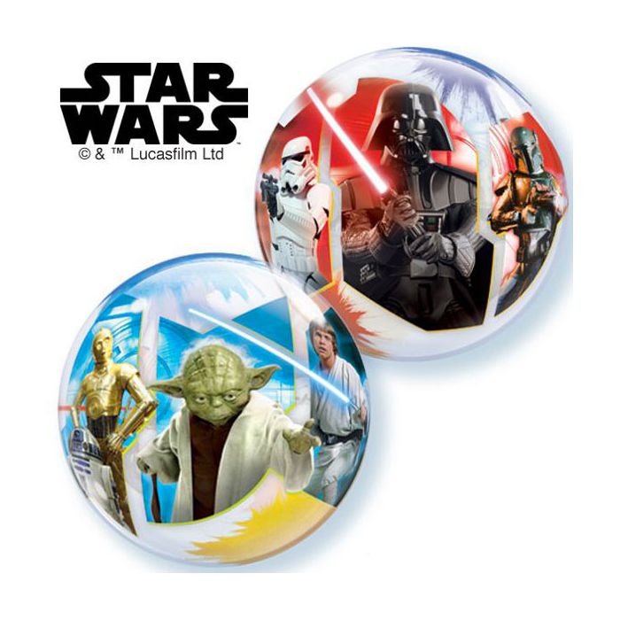 Palloncini Star Wars Pz.10 Bubble Balloon Tondo 12" Cm.30.48 Bacchetta Esclusa main product photo