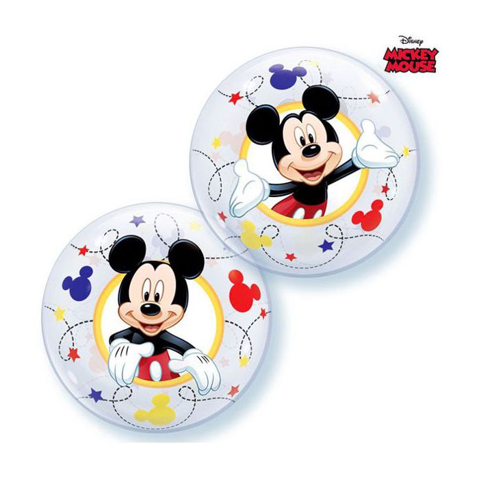 Palloncini Topolino Pz.10 Bubble Balloon Tondo 12" Cm.30.48 Bacchetta Esclusa main product photo