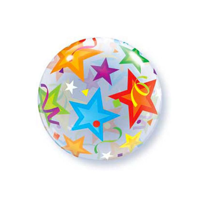 Palloncini Stella Brillante Pz.1 Bubble Balloon Tondo 22" Cm.56 main product photo