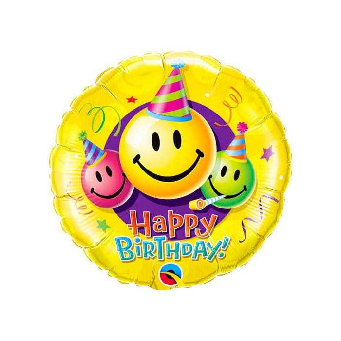 Palloncino Compleanno Smile Pz.1 Mylar Tondo 18"/cm.45 main product photo