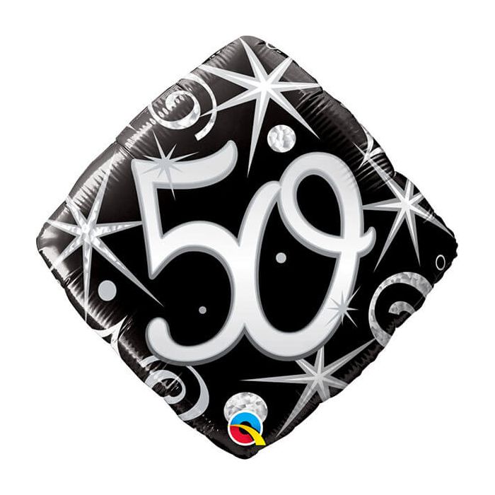 Palloncino 50 Compleanno Elegante Pz.1 Mylar Rombo 18" Cm.45 main product photo
