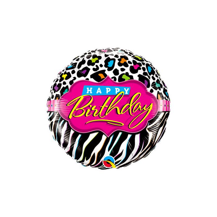 Palloncino Compleanno Animal Pz.1 Mylar Tondo 18" Cm.45 main product photo
