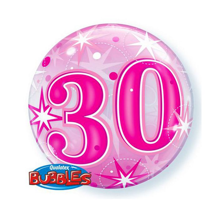 Palloncino 30 Anni Pz.1 Bubble Balloon Tondo 22" Cm.56 main product photo