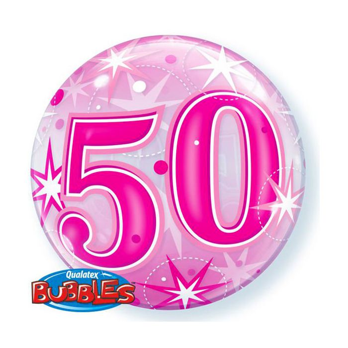 Palloncino 50 Anni Pz.1 Bubble Balloon Tondo 22" Cm.56 main product photo