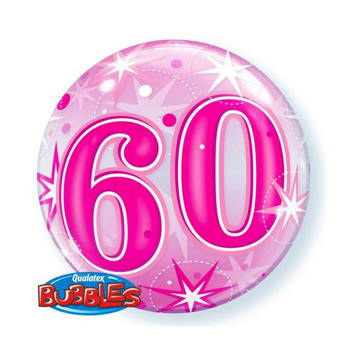 Palloncino 60 Anni Pz.1 Bubble Balloon Tondo 22" Cm.56 main product photo