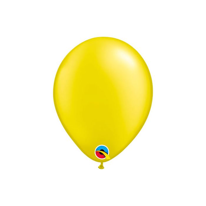 Palloncino Giallo (5") Perlato Pz.100 5" Cm.12.7 Qualatex main product photo