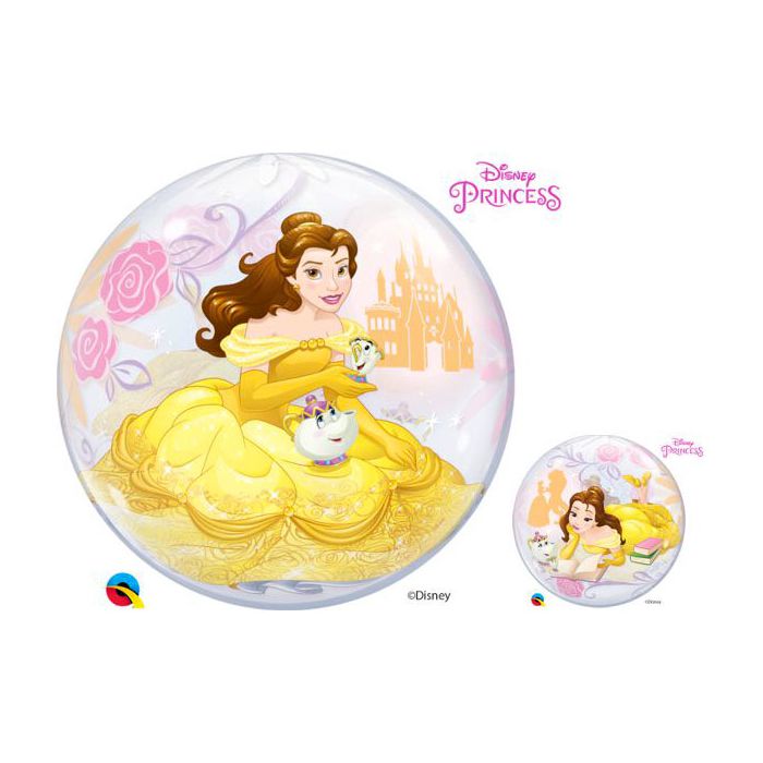 Palloncini Principessa Belle Pz.1 Bubble Balloon Tondo 22" Cm.56 main product photo