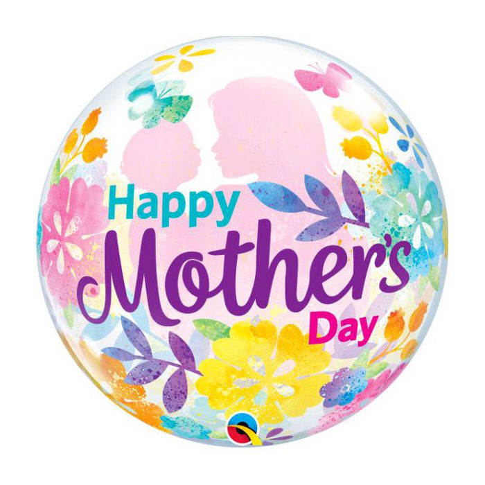 Palloncini Auguri Mamma Pz.1 Bubble Balloon Tondo 22" Cm.56 main product photo