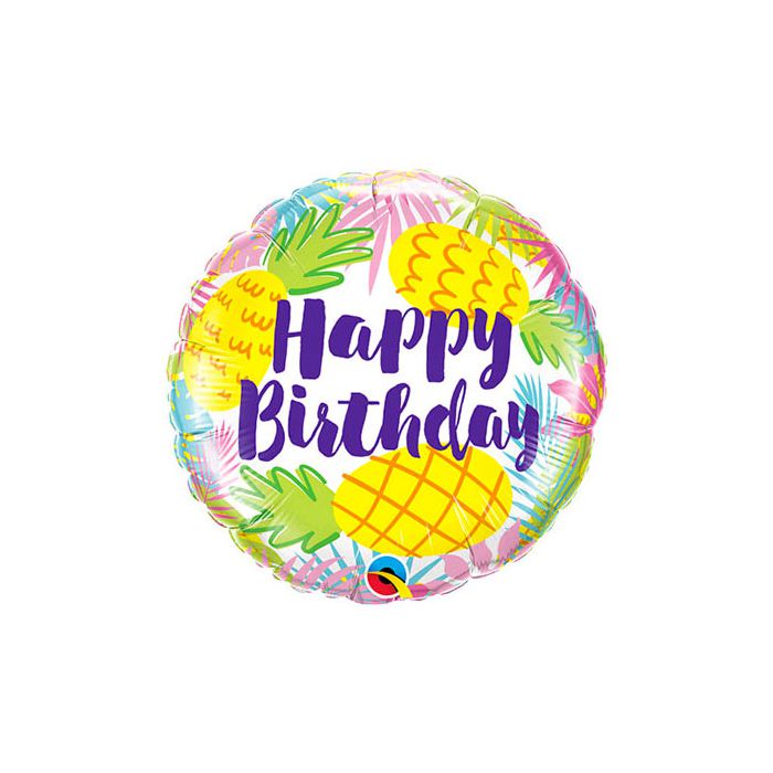 Palloncino Compleanno Ananas Pz.1 Mylar Tondo 18" Cm.45 main product photo