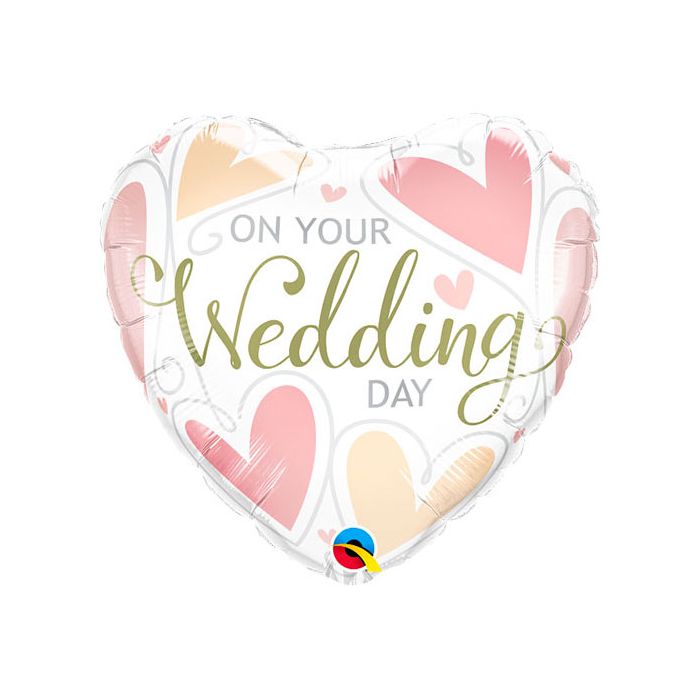Palloncino Giorno Del Matrimonio Pz.1 Mylar Cuore 18" Cm.45 main product photo
