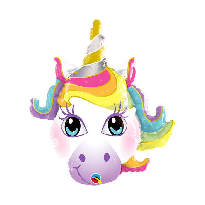 Palloncino Unicorno Pz.5 Mylar Mini Shape 14" Cm.35 Da Saldare Esclusa Bacchetta main product photo