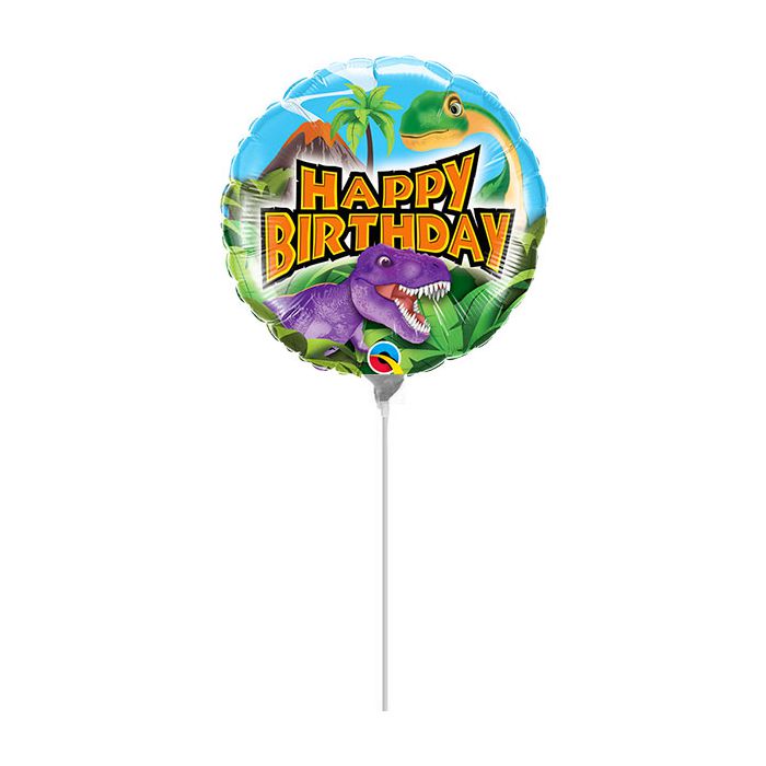 Palloncino Compleanno Dinosauri Pz.5 Mylar Mini 9" Cm.23 Da Saldare Esclusa Bacchetta main product photo