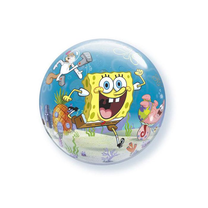 Palloncini Spongebob Pz.1 Bubble Balloon Tondo 22" Cm.56 main product photo