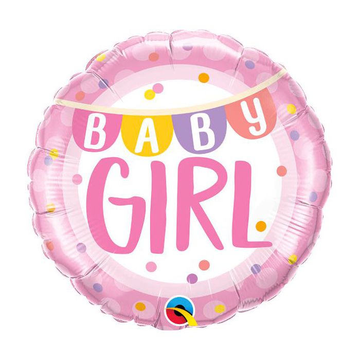 Palloncino Baby Girl Banner Pz.1 Mylar Tondo 18" Cm.45 main product photo