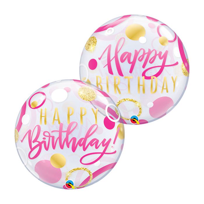 PALLONCINI COMPLEANNO ROSA DOTS PZ.1 main product photo