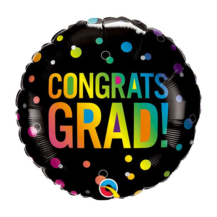 Palloncino Laurea Dots Pz.1 Mylar Tondo 18" Cm.45 main product photo