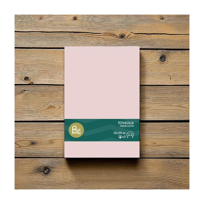 Tovaglia Plastica Cm 137x274 Rosa Chiaro main product photo