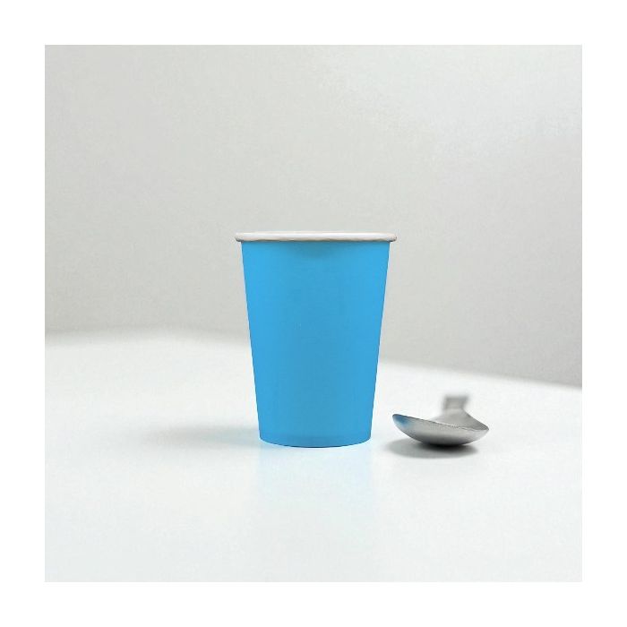 Bicchiere In Carta Blu Elettrico Pz.15 main product photo