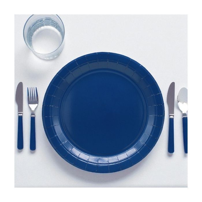 Piatto In Carta Cm 24 Blu Navy Pz.15 main product photo