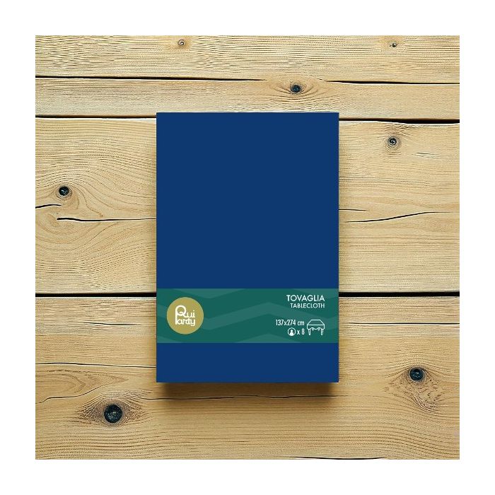 Tovaglia In Plastica Cm 137x274 Blu Navy main product photo