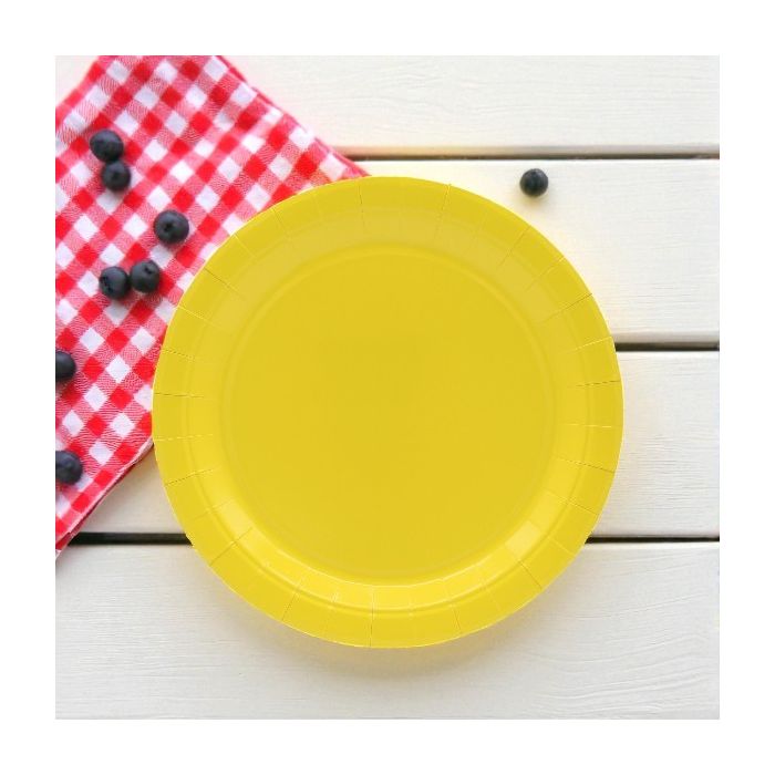 Piatto In Carta Cm 24 Giallo Pz.15 main product photo