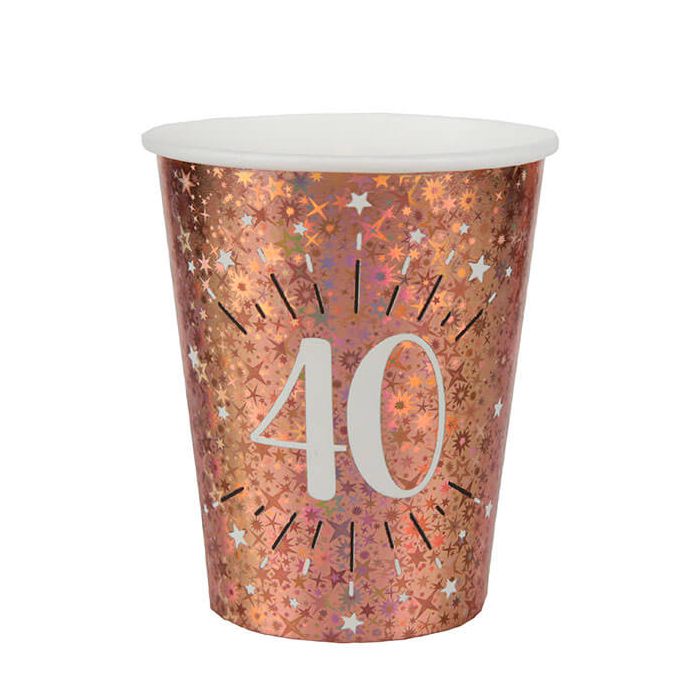 Bicchieri 40 Anni Rose Gold Pz.10 main product photo