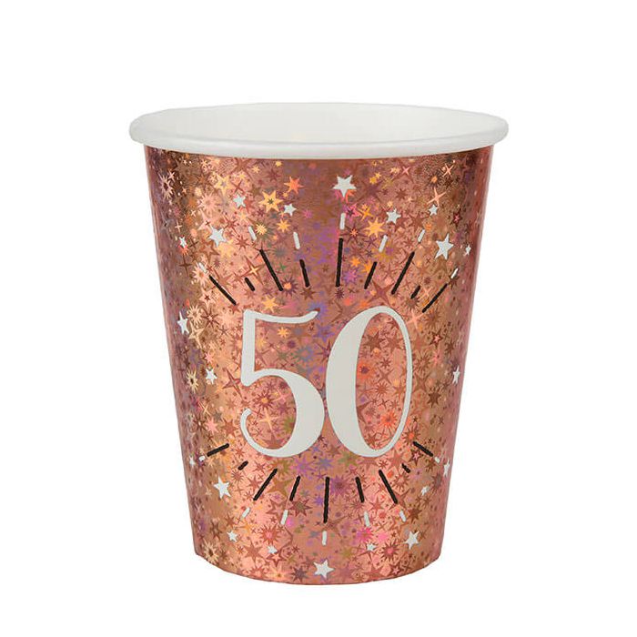 Bicchieri 50 Anni Rose Gold Pz.10 main product photo