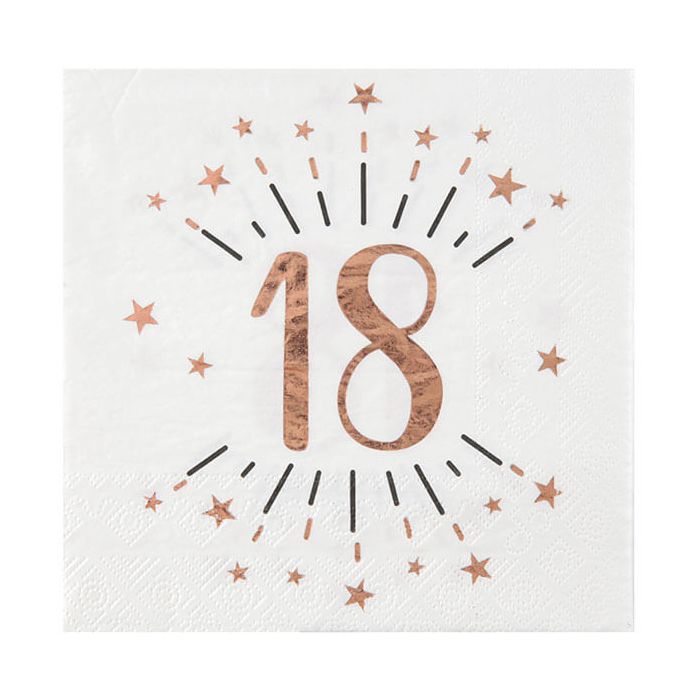 Tovaglioli 18 Anni Rose Gold Pz.10 main product photo