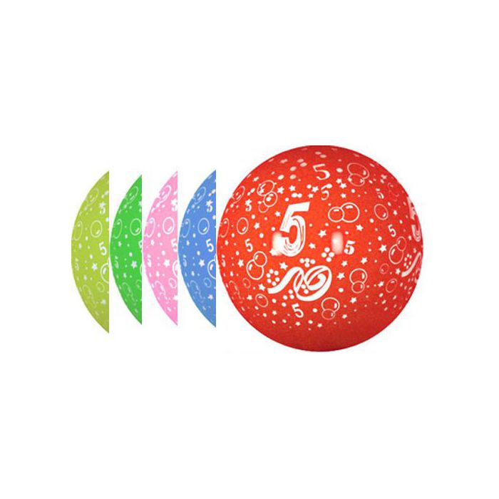 Palloncino 5° Compleanno (36") Pz.10 Colore Standard Assortito Stampa Bianca Cm.90 main product photo