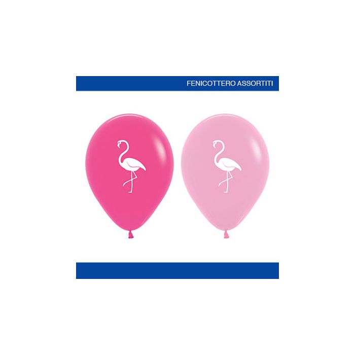 Palloncino Fenicottero 12 " Pz.50 Colore Standard Assortito Stampa Bianca Cm.30 main product photo