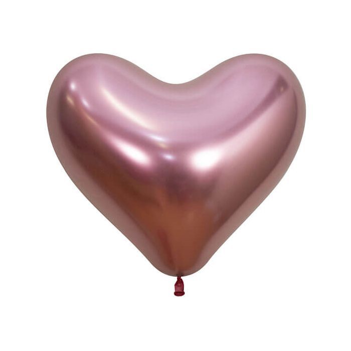 Palloncino cuore rosa reflex 14" pz.12 main product photo