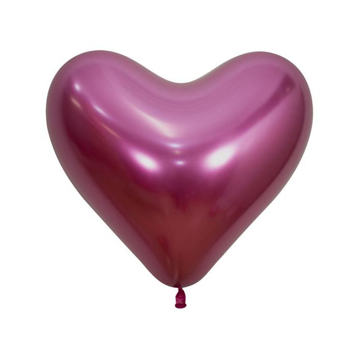 Palloncino Cuore Fuxia Reflex 14" Pz.12 main product photo