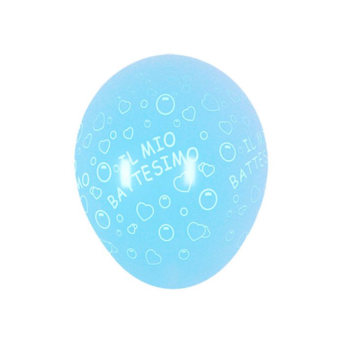 Palloncino Il Mio Battesimo (5") Pz.100 Colore Perlato Azzurro 440 Stampa Bianca Cm.15 main product photo