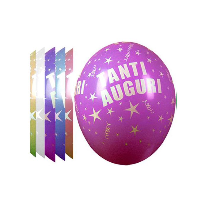 Palloncino Tanti Auguri (16") Pz.100 Colore Standard Assortito Stampa Bianca Cm.40 main product photo