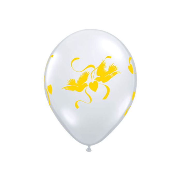 Palloncino Colombe 12" Pz.100 Colore Standard Bianco 005 Stampa Oro Cm.30 main product photo