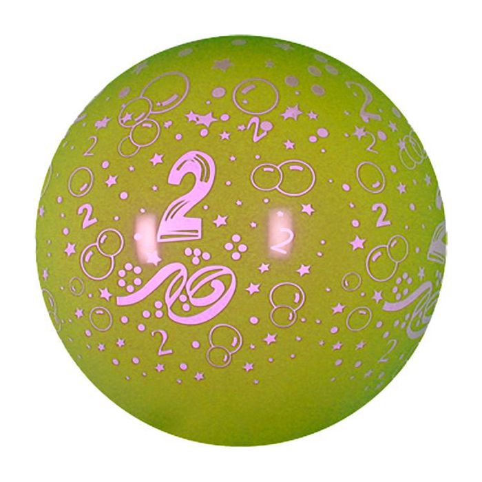 Palloncino 2° Compleanno 36" Pz.5 Colore Standard Giallo 020 Stampa Bianca Cm.90 main product photo