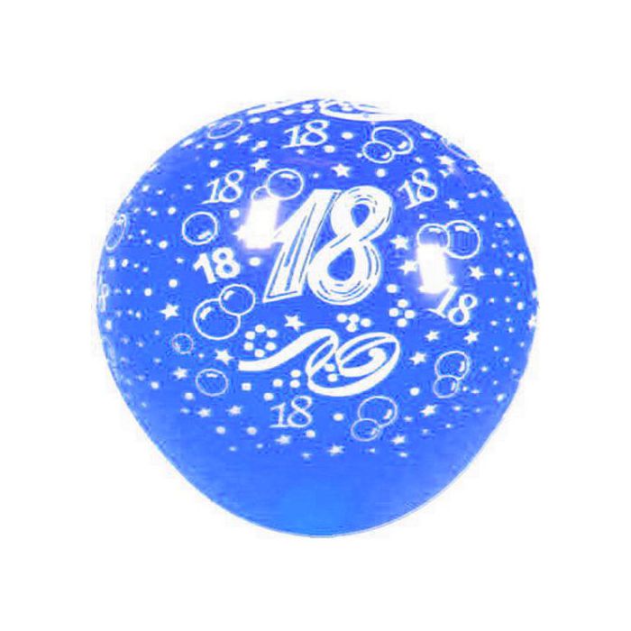 Palloncino 18 Anni (36") Pz.5 Colore Standard Celeste 040 Stampa Bianca Cm.90 main product photo