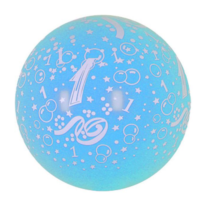 Palloncino 1° Compleanno (36") Pz.5 Colore Standard Celeste 040 Stampa Bianca Cm.90 main product photo