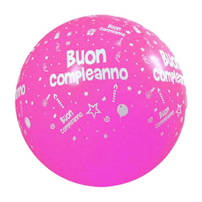 Palloncino Buon Compleanno (36") Pz.5 Colore Standard Fuxia 012 Stampa Bianca Cm.90 main product photo