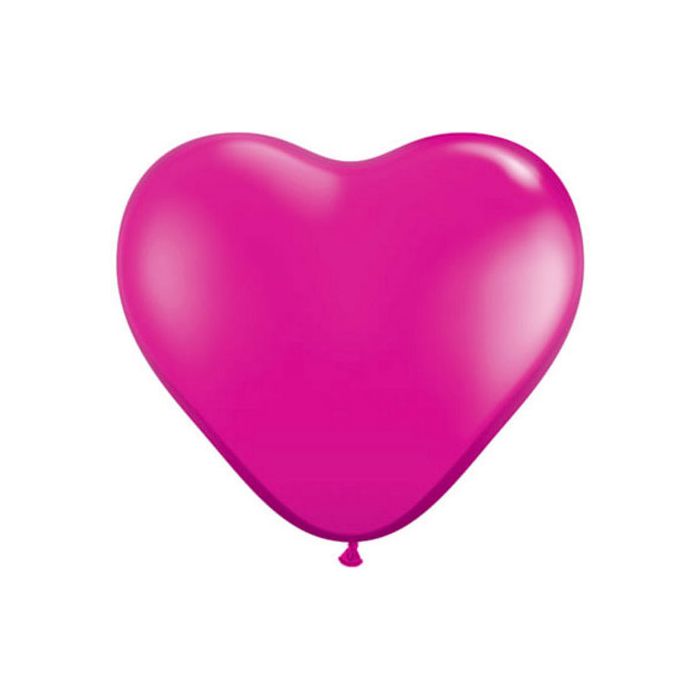 Palloncino Cuore Fuchsia (012) 6" Pz.100 Colore Standard Cm.15 main product photo