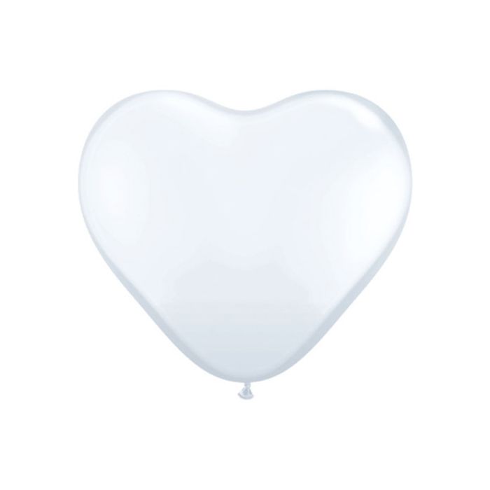 Palloncino Cuore Trasp.(390) 12" Pz.100 Colore Crystal Trasparente Cm.30 main product photo