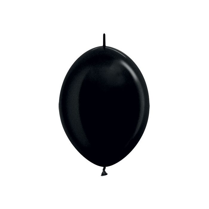 Palloncino Nero (580) Link 12" Pz.25 Colore Metallizzato Cm.30 main product photo