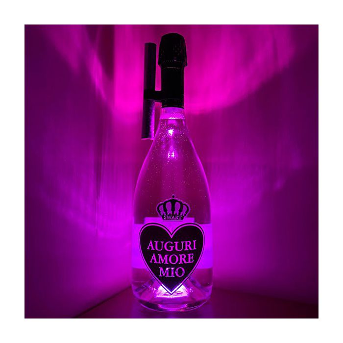 Bottiglia Luminosa Rosa A.M. con Fontana e Clip main product photo