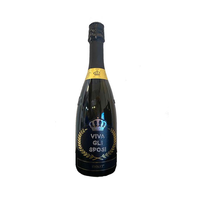 Bottiglia con Cristalli – Regalo Raffinato “Viva Gli Sposi” main product photo