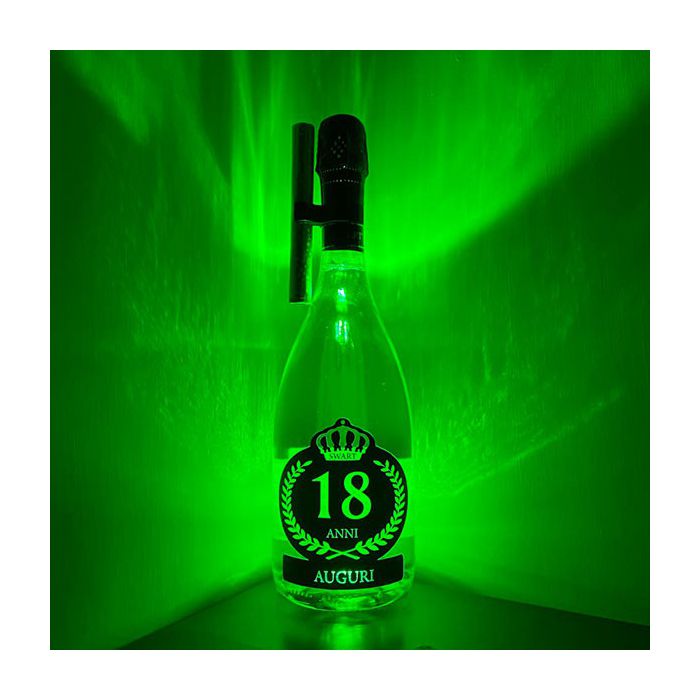 Bottiglia Luminosa Verde 18 Anni con Fontana e Clip main product photo