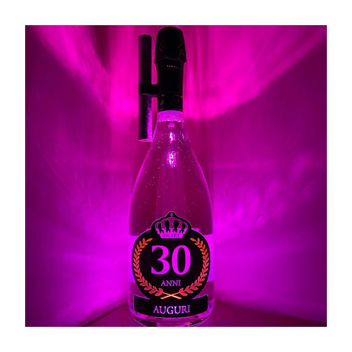 Bottiglia Luminosa Rosa 30 Anni con Clip e Fontana Scenografica main product photo
