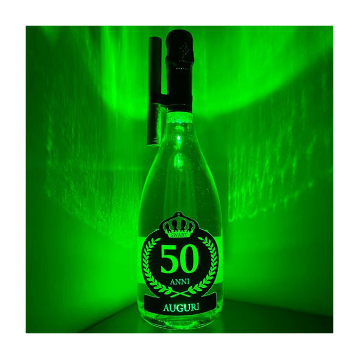 Bottiglia Luminosa Verde 50 Anni con Fontana e Clip Scenica main product photo